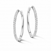 Boucles d'oreilles argent serti d'oxydes 25 mm - Naiomy