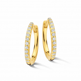 Boucles d'oreilles argent serties d' Oxydes 15 mm - Naiomy