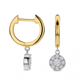 Boucles d'oreilles bicolores en argent et Oxydes - Naiomy - Pour compl&eacute;ter
