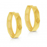 Boucles d'oreilles Cr�oles Facett�es - Autre version