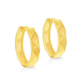 Boucles d'oreilles Cr�oles Facett�es - Autre version