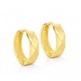 Boucles d'oreilles Cr�oles Facett�es  - Autre version