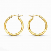 Boucles d'oreilles Cr�oles Torsad�es - Autre version