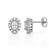 Boucles d'oreilles Diamant ovale de Synth�se - Autre version
