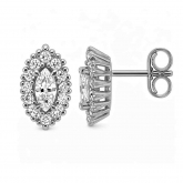 Boucles d'oreilles Diamant Marquise de Synth�se  - Autre version