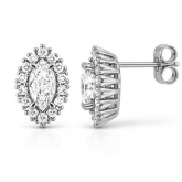 Boucles d'oreilles Diamant Marquise de Synth�se  - Autre version