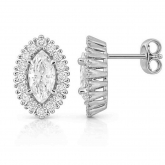 Boucles d'oreilles Diamant Marquise de Synth�se  - Autre version
