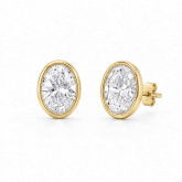 Boucles d'oreilles Diamants de Laboratoire Taille ovale - Pour compl&eacute;ter