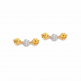 Boucles d'oreilles diamants et saphir jaune One More