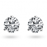 Boucles d'oreilles Diamants sertie 3 griffes 