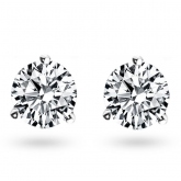 Boucles d'oreilles Diamants sertie 3 griffes