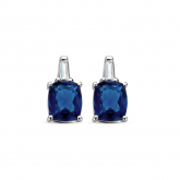 Boucles d'oreilles en argent avec pierre bleu et oxydes- Naiomy - Pour complter