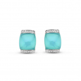 Boucles d'oreilles en argent avec pierre bleue Naiomy