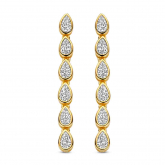 Boucles d'oreilles en argent plaqu or jaune serties d'oxydes-Naiomy