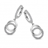 Boucles d'oreilles en argent serties d' Oxydes - Naiomy