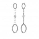 Boucles d'oreilles en argent serties d' Oxydes - Naiomy