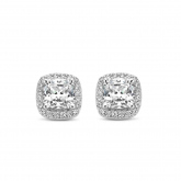 Boucles d'oreilles en argent serties de zirconium Naiomy Silver
