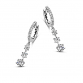 Boucles d'oreilles en argent serties de zirconium Naiomy Silver