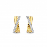 Boucles d'oreilles en argent serties de zirconium Naiomy Silver