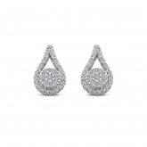 Boucles d'oreilles en argent serties de zircons Naiomy