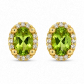 Boucles d'oreilles Péridot et Diamants - Autre version