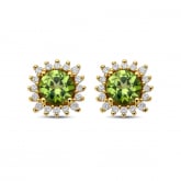 Boucles d'oreilles pridots et diamants - Pour complter