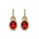 Boucles d'oreilles Rhodolite et Diamants - Pour complter