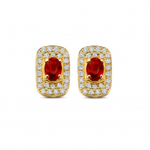 Boucles d'oreilles rubis et diamants - Pour complter