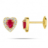 Boucles d'oreilles Rubis - Autre version