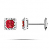 Boucles d'oreilles Rubis - Autre version