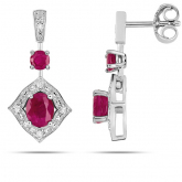 Boucles d'Oreilles Rubis - Autre version