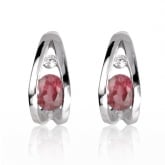 Boucle d'oreille rubis - Autre version