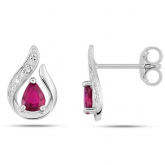 Boucles d'Oreilles Rubis - Autre version