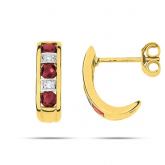 Boucles d'Oreilles Rubis - Autre version