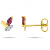 Boucles d'Oreilles Rubis - Autre version
