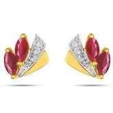 Boucles d'Oreilles Rubis - Autre version