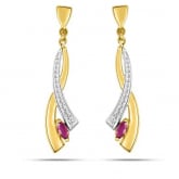 Boucles d'Oreilles Rubis - Autre version