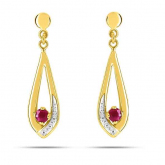 Boucles d'Oreilles Rubis - Autre version