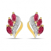 Boucles d'Oreilles Rubis - Autre version