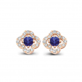 Boucles d'oreilles saphir bleu et diamants One More