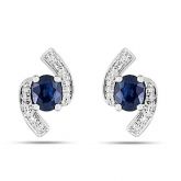 Boucles d'Oreilles Saphir - Autre version