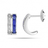 Boucles d'oreilles Saphir - Pour complter