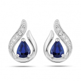 Boucles d'Oreilles Saphir - Autre version