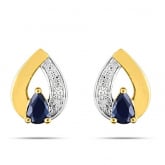 Boucles d'Oreilles Saphir - Autre version