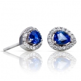 Boucles d'oreilles saphir diamants One More