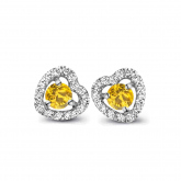 Boucles d'oreilles saphir jaune et diamants One More