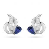 Boucles d'Oreilles Saphir - Autre version