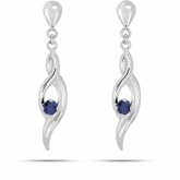 Boucles d'Oreilles Saphir - Autre version