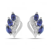 Boucles d'Oreilles Saphir - Autre version