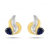 Boucles d'Oreilles Saphir - Autre version